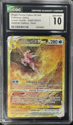 Origin Forme Palkia VSTAR (Secret) CGC GEM MINT 10 - GG67/GG70 Crown Zenith - Image 1