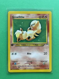 2002 Pokemon Neo Destiny Growlithe 1st Edition #68/105 Common LP+/NM - Image 1
