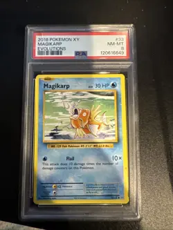 2016 Pokemon XY Evolutions Magikarp #33/108 PSA 8 - Image 1