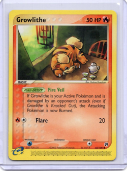 Growlithe 65/100 EX Sandstorm Common Pokemon TCG LP - Image 1