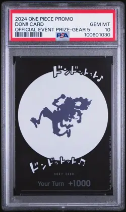 PSA 10 Don!! Card Gear 5 Luffy. One Piece ENGLISH Promo Official Event Prize - Image 1