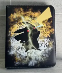 Pokemon Card Binder Pikachu 9-Pocket Holds 520 Cards Zippered Binder - Image 1