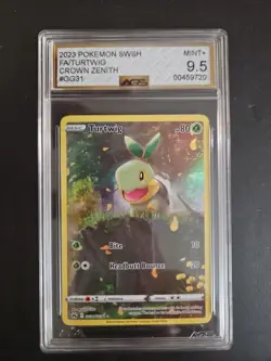 Turtwig GG31/GG70 2023 Crown Zenith Full Art Pokemon Card TCG AGS 9. 5 Mint+ - Image 1