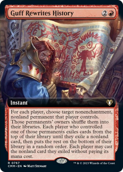Guff Rewrites History (Extended Art) [Commander Masters] Magic MTG - Image 1