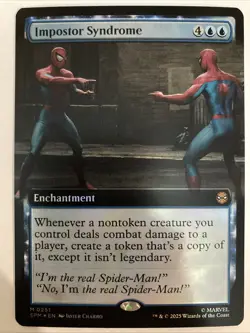 (Foil) MTG Impostor Syndrome (Extended Art) M Marvel's Spider-Man 251 NM - Image 1