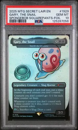2025 MTG SECRET LAIR DROP #1929 GARY, THE SNAIL PSA 10 - Image 1