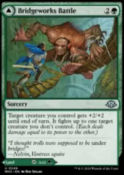 Bridgeworks Battle // Tanglespan Bridgeworks (MH3) 249 MTG Foil - Image 1