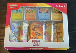 Pokemon Scarlet & Violet 151 Mini Tins 5 Pack Sealed Costco Bundle Box - Image 1