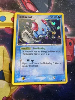 Pokemon TCG Tentacool EX Hidden Legends 77/101 Reverse Holo LP - Image 1