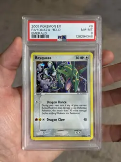 Pokemon Rayquaza 9/106 Holo EX Emerald PSA 8 - Image 4