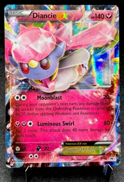 Diancie EX XY43 HP Ultra Rare Discontinued Pink Fairy Black Star Pokemon Promo! - Image 1