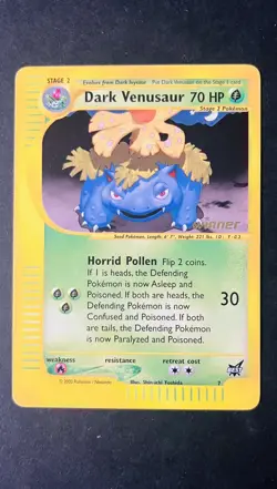Pokemon TCG - Dark Venusaur 7 Black Star Promo - Best of Game Winner WOTC - Image 1