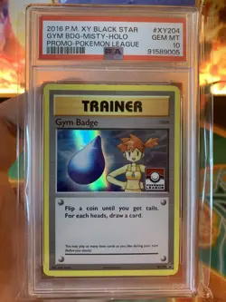 2015 Pokemon League Gym Badge Misty XY204 Black Star Promo - PSA 10 GEM MINT - Image 2