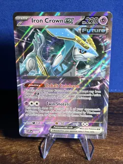 Pokemon TCG Iron Crown ex #146 Scarlet & Violet Black Star Promo PRINT LINES LP - Image 1