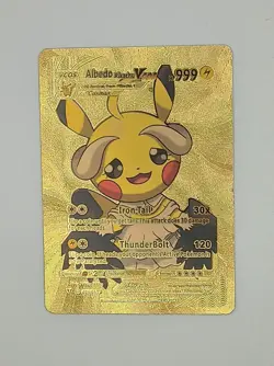 PIKACHU POKEMON ALBEDO PIKA CARTE CARD HOLO FLASH FOIL DORE PRISM MANGA 55/55 - Image 1