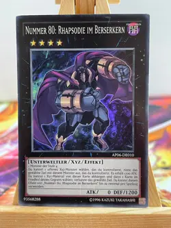 Nummer 80: Rhapsodie Im Berserkern AP06-DE010 Super Rare Deutsch EX YUGIOH - Image 1