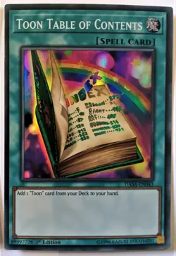 YuGiOh Toon Table of Contents Super Rare DASA-EN043 1st Edition NM - Image 1