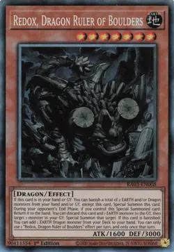 Yugioh Redox, Dragon Ruler of Boulders RA03-EN008 - Collector's Rare - Image 1
