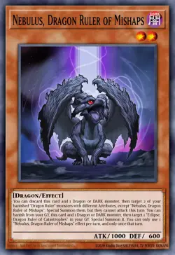 Yugioh ALIN-EN019 - Nebulus, Dragon Ruler of Mishaps - Ultra Rare - Image 1