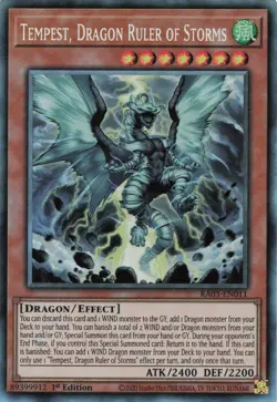 Yugioh Tempest, Dragon Ruler of Storms RA03-EN011 - Collector's Rare - Image 1