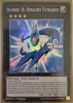 YuGiOh Number 18: Heraldry Patriarch Super Rare 1st Edition WSUP-EN004 - Image 1