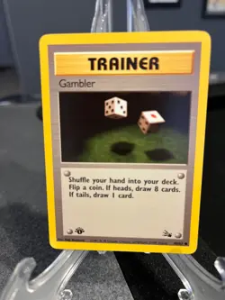 Gambler 1st Edition Pokemon Card 60/62 - Trainer - Image 1
