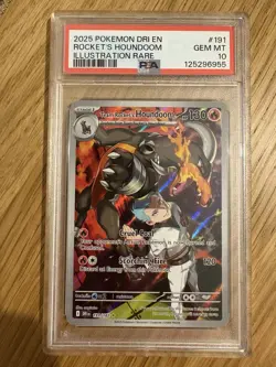 Pokemon TCG Team Rockets Houndoom Card #191/182 Destined Rivals PSA 10 - Image 1