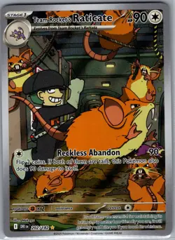 Team Rocket's Raticate - 202/182 SV10: Destined Rivals - Pokemon Card - NM - Image 1