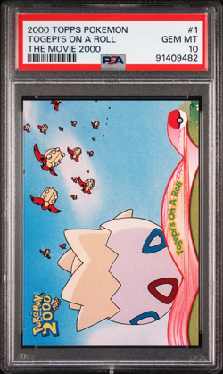 PSA 10 Gem Mint | Pokemon Blue Topps Togepi's On A Roll The Movie 2000 #1 Card - Image 2