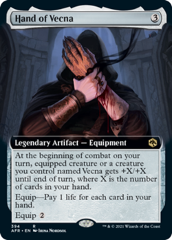 Hand of Vecna - Foil - Extended Art x1 - Adventures in the Forgotten Realms - NM - Image 1