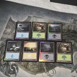 MTG Innistrad Remastered : Retro Frame Foil Lands Lot • 7 - Image 1