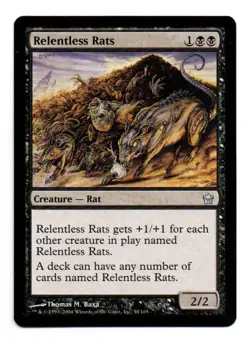 MTG Relentless Rats X1 Fifth Dawn edition uncommon - Image 1