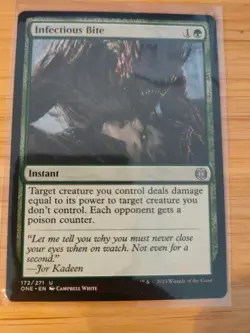 MTG Infectious Bite 172 Phyrexia: All Will Be One M/NM Free UK P&P - Image 1