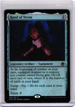 FOIL Hand of Vecna Adventures in the Forgotten Realms Magic MTG - Image 1