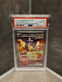Pokemon PSA 10 2024 SV Temporal Forces Raging Bolt ex 208/162 SIR - Image 1