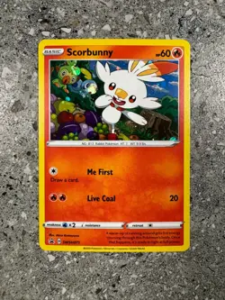 Pokemon TCG Cards Scorbunny SWSH071 Black Star Promo Holo NM-M - Image 1