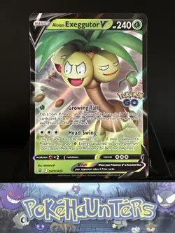 Pokemon Card Alolan Exeggutor V SWSH225 Black Star Promo Standard Size Near Mint - Image 1