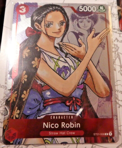 One Piece English Card Game Holo Carte 25th Anniversary Nico Robin ST01-008 En - Image 1