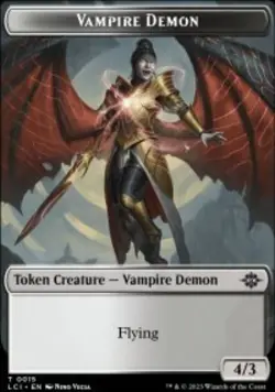 Vampire Demon Token The Lost Caverns of Ixalan Tokens (TLCI) 15 MTG Regular - Image 1