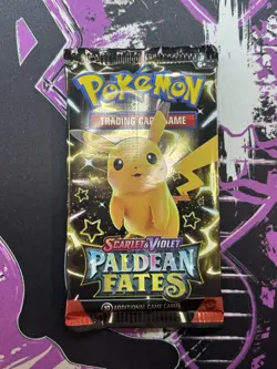Pokemon TCG Paldean Fates SEALED Booster Packs from Great Tusk Box - Image 1