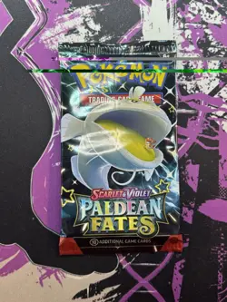Pokemon TCG Paldean Fates SEALED Booster Packs from Great Tusk Box - Image 3