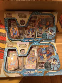 Pokemon TCG Lucario VSTAR Premium Collection Box X2 Fusion Strike 820650851247 - Image 1