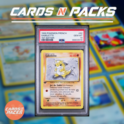 Carte Pokemon Sabelette 62/102 Set de Base Edition 1 PSA 10 GEM MINT 🇫🇷 - Image 1
