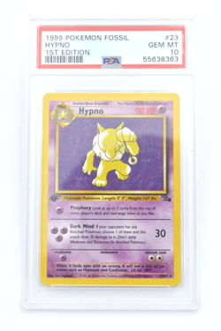 HYPNO #23 1999 POKEMON FOSSIL 1ST EDITION PSA 10. Gem MT - Image 1