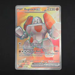 Pokemon TCG Card Regirock EX 214/182 Destined Rivals Full Art Holo Rare - NM - Image 1