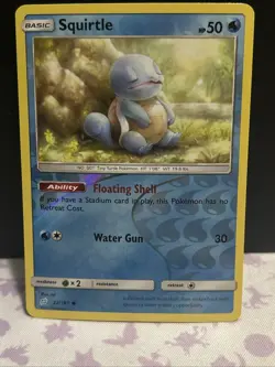 Squirtle Reverse Holo 22/181 Pokemon TCG Sun & Moon Team Up Reverse Holo NM - Image 1