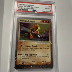 2003 Hitmonchan EX #030 Holo Psa ￼8 NM/Mint Vintage Pokemon TCG - Image 1