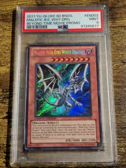 Yugioh Malefic Blue-Eyes White Dragon YMP1-EN002 Secret Rare PSA 9 - Image 1
