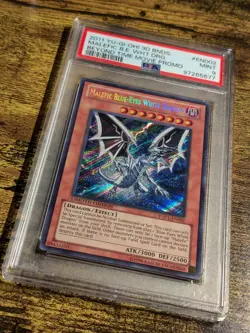 Yugioh Malefic Blue-Eyes White Dragon YMP1-EN002 Secret Rare PSA 9 - Image 2