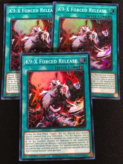 Yugioh K9-X Forced Release JUSH-EN039 1st Super x3 (NM) - Image 1